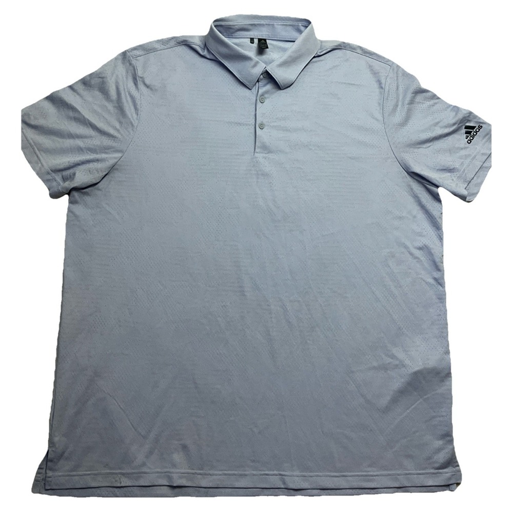 Adidas Mens Blue Short Sleeve‎ Polo Shirt Size 2XL